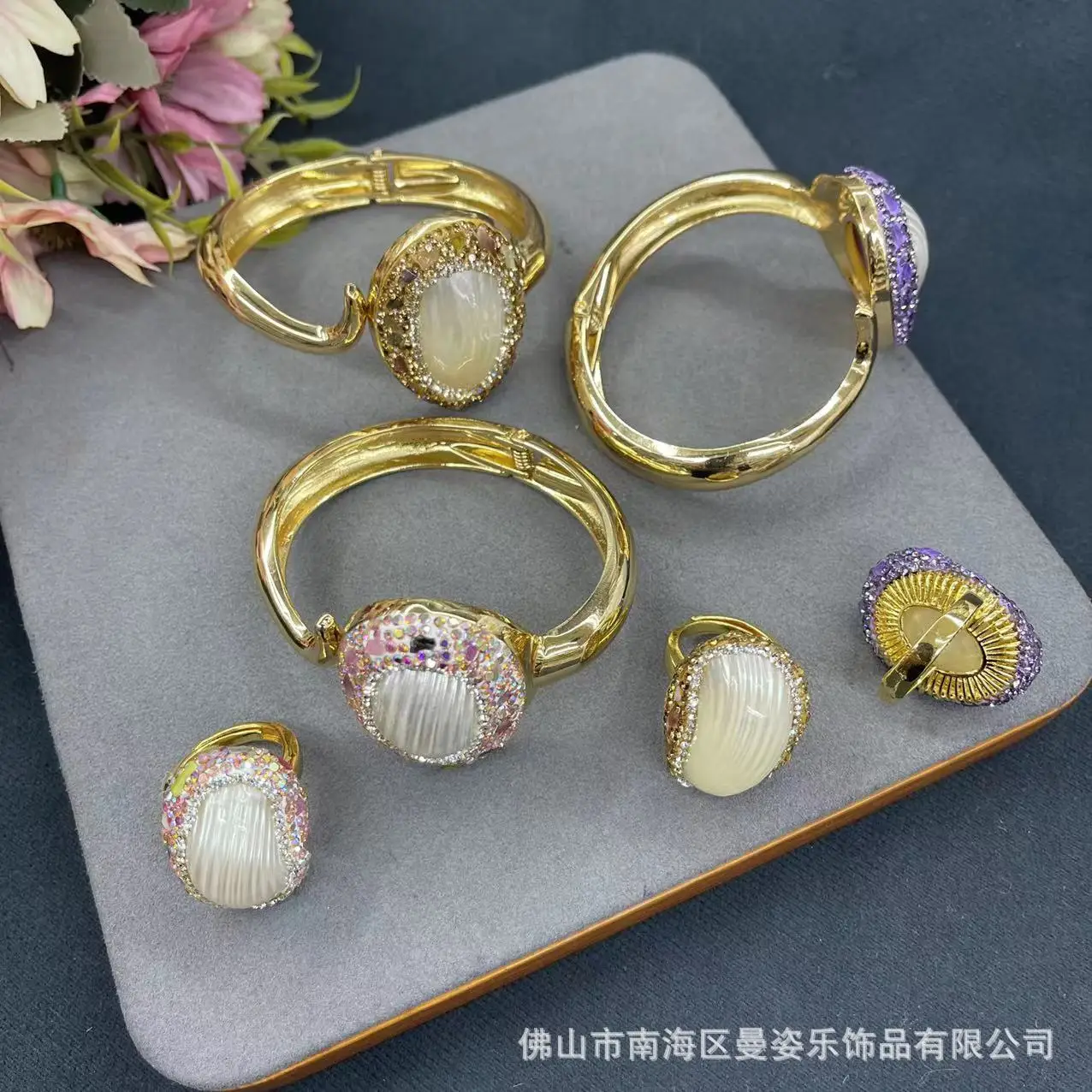 DIY accessories New natural Mapei inlaid with natural rough stone original design cross-border European and American fashion jew