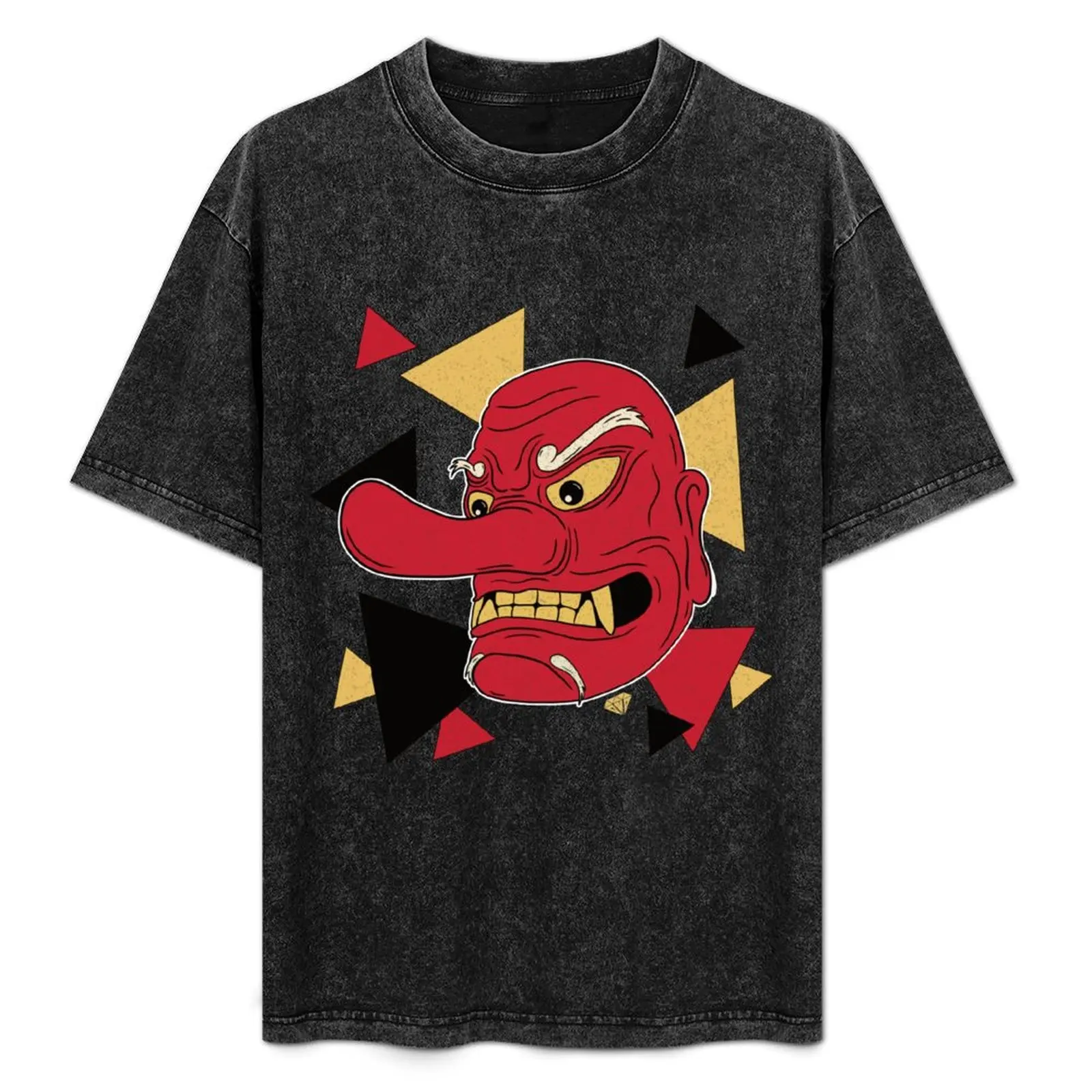 Japanese Tengu Mask T-Shirt oversizeds graphic t shirt vintage summer top men graphic t shirts