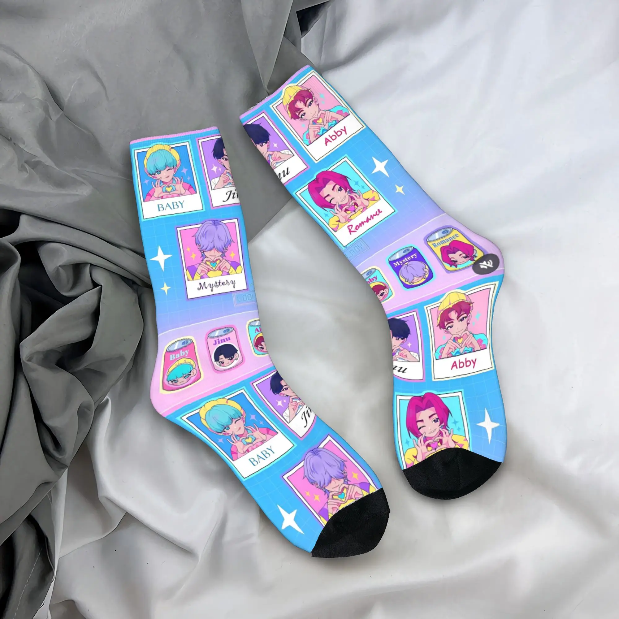 

Saja Boys KPopS D-Demon H-Hunters Socks Harajuku Stockings Autumn Anti Skid Men Socks Breathable Pattern Climbing Socks