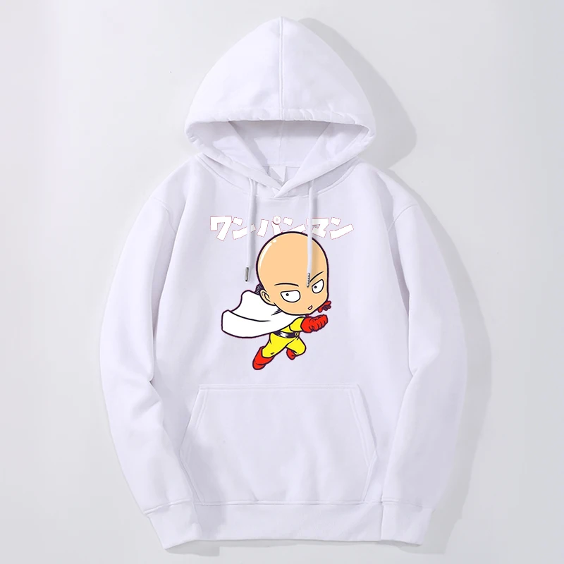 One Punch Man Graphic Hoodie Pullover Japan Anime Saitama Mens Sweatshirts Loose Crewneck Harajuku Clothes Sportswear