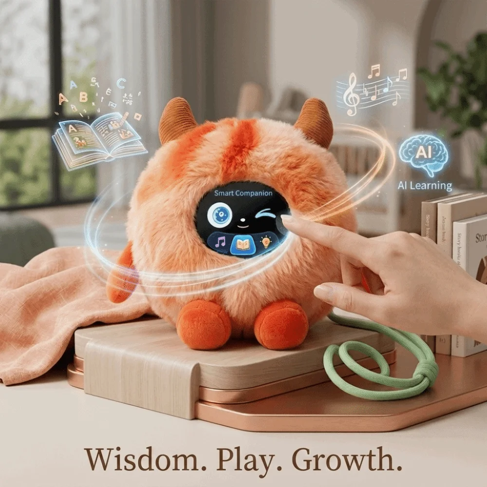 Interactive AI Companion Soft Educational Educational Learning Multi-Functional Voice Communication Interactive Stuffed Animal