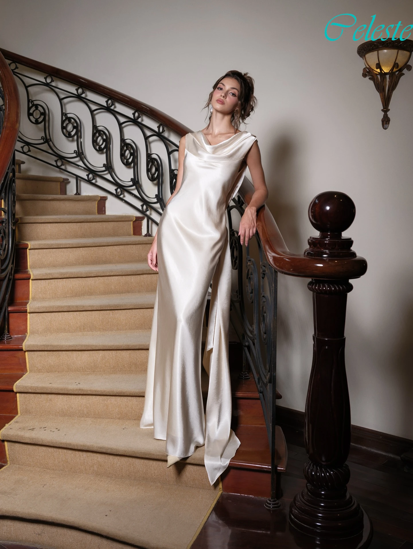 

Customized Straight V-Neck Elegant Formal Evening Dress and Fashion Temperament Celebrity Gowns High Quality Party Dress