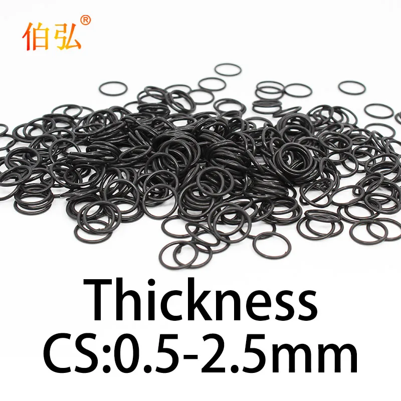 O-ring thickness 0.5/2.5mm CS NBR Nitrile sealing temperature resistant gasket rubber ring complete in specifications