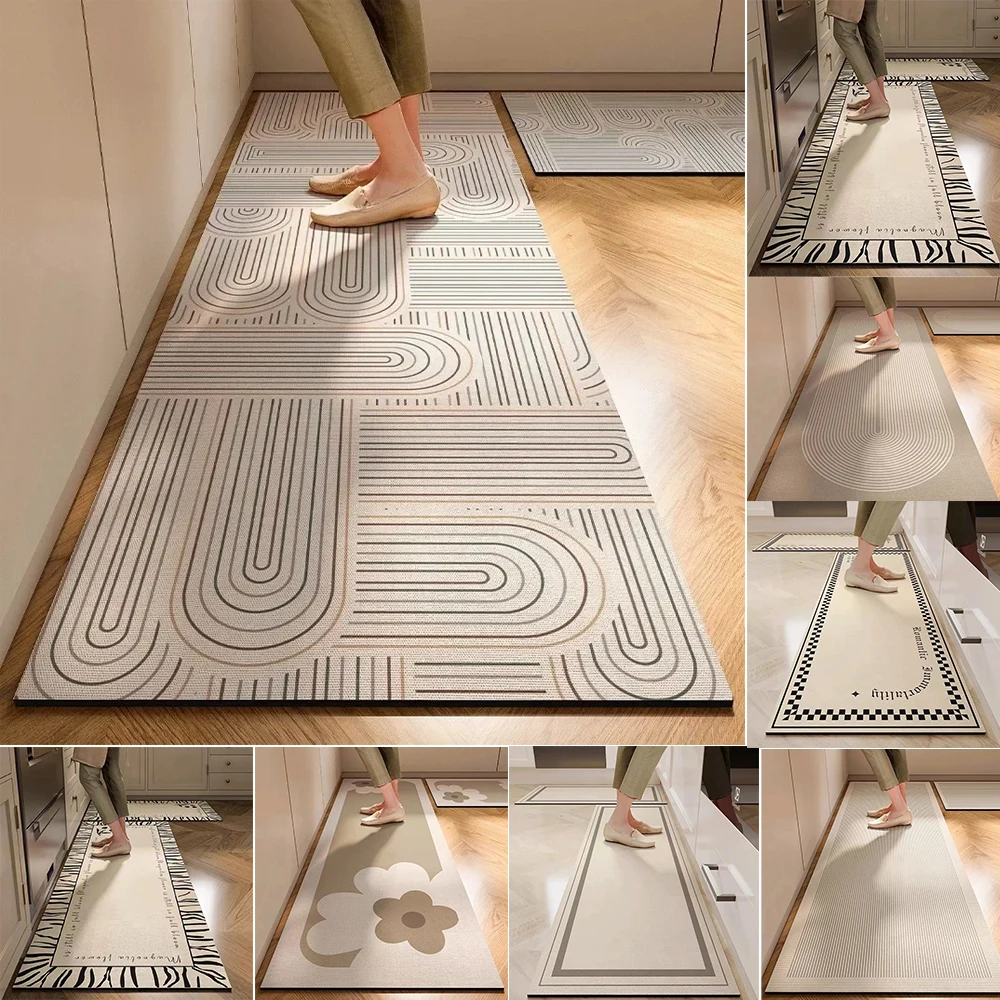 

Japanese Minimalist Anti-skid Floor Mat for Household Use - Quiet Cream Style Kitchen Floor Mat Bathroom Mat Doormat Carpet 러그