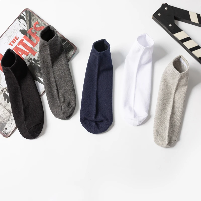 10 Paar/Lot Herren Kurzsocken Baumwolle Einfarbig Schwarz Business Atmungsaktiv Neue Kurzsocken Frühling Sommer Übergröße 38-44 – Detail 4