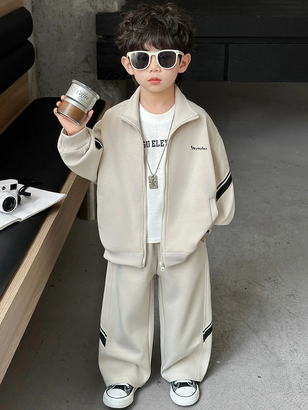 

Весенне-осенний спортивный комплект для мальчиков, комплект из двух предметов для маленьких мальчиков, модная детская одежда, хлопковая толстовка с длинными рукавами и брюки