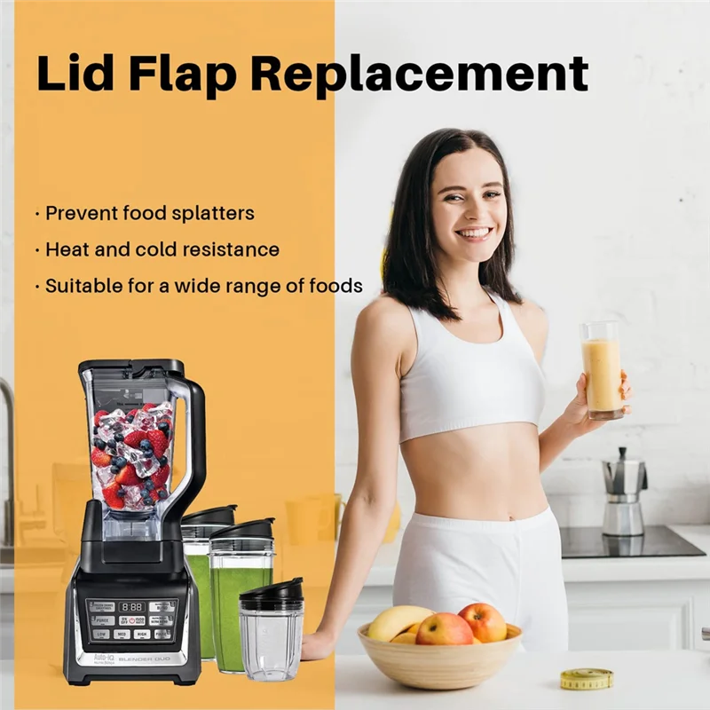 

FSLH 1Pcs Blender Lid Replacement For Ninja, Spout Cover Blender Top Replacement Parts For Ninja Locking Lid 72Oz Pitcher BL610