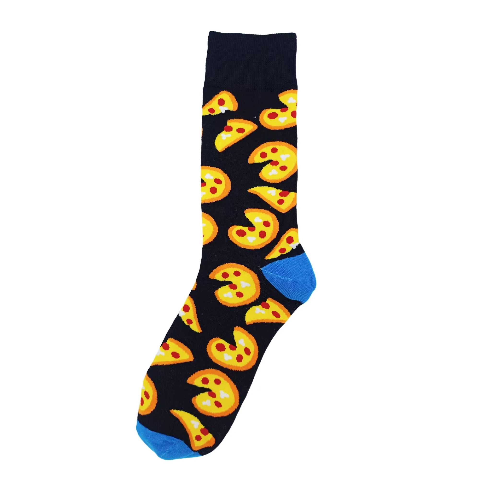 2 Paar Food-Serie Herbst- und Winter-Cartoon-Anime-Socken in der Mitte der Wade, japanisches personalisiertes Pizza-Popcorn in trendigen Strümpfen