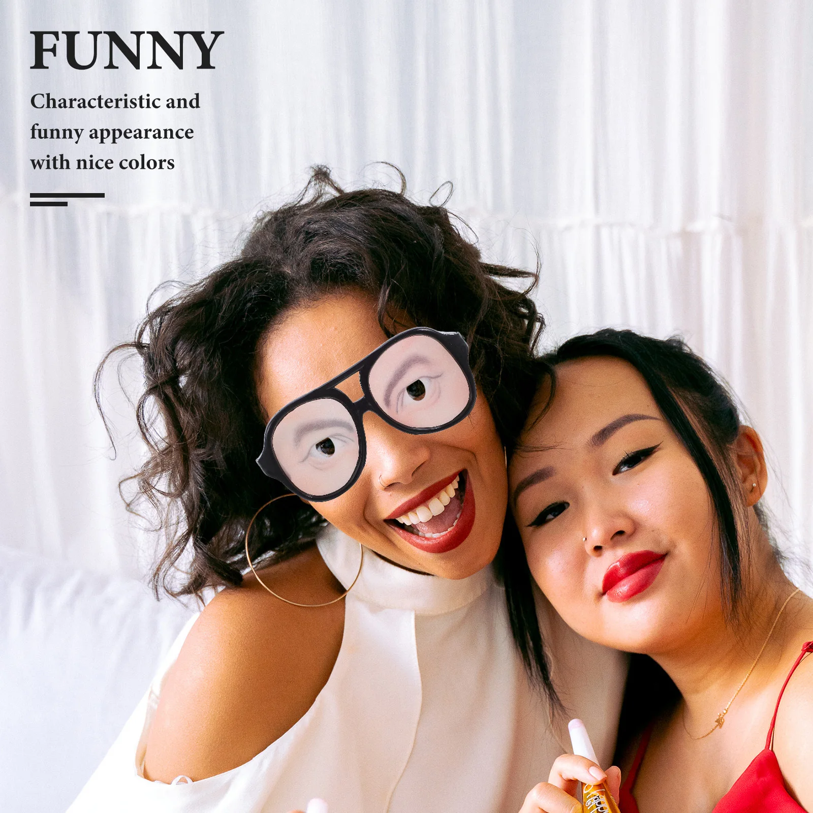 نظارات مضحكة بمقاس واحد، خفيفة الوزن ومريحة، مناسبة لحفلات الهالوين والخدع والهدايا