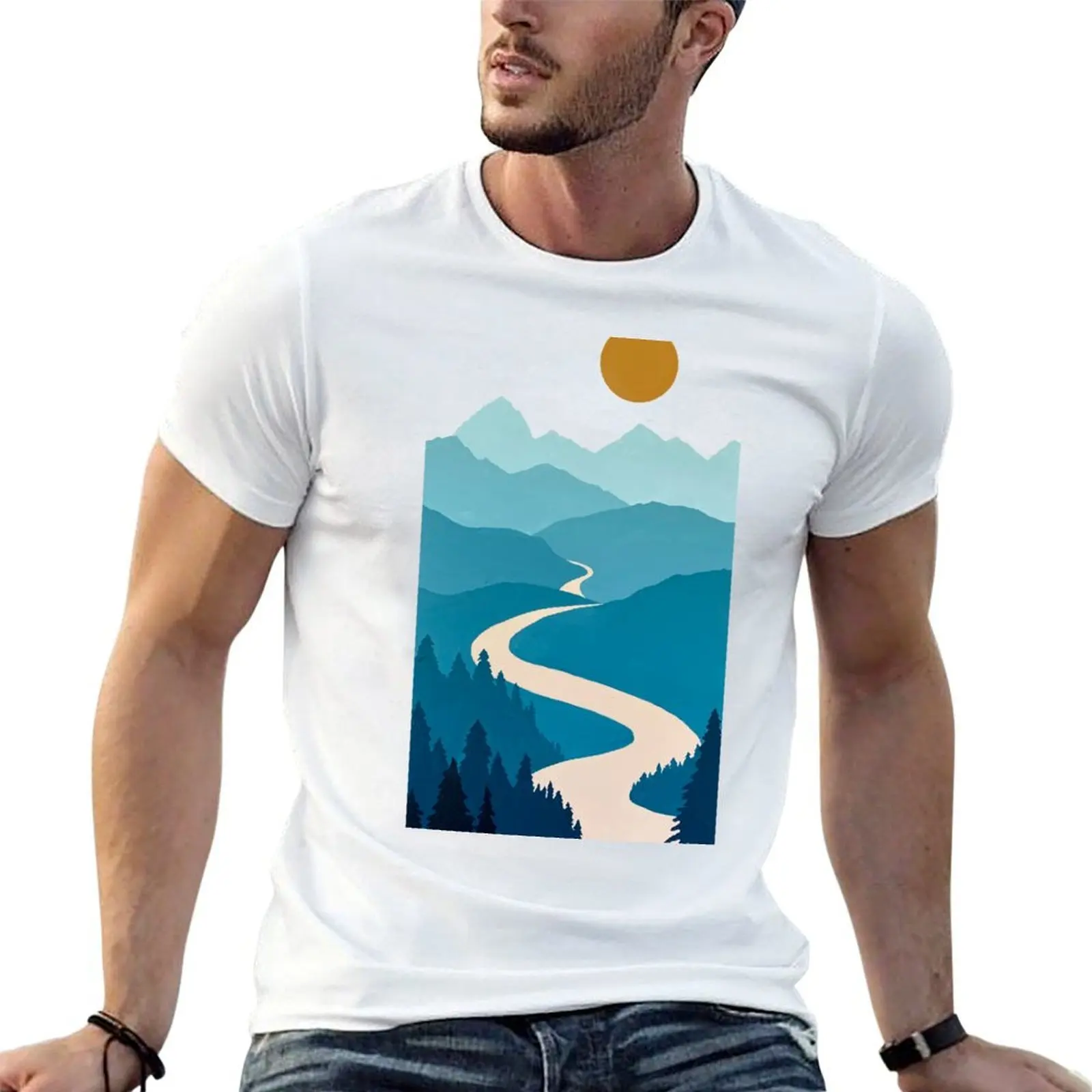 Gaining Some (Mountain) Perspective (Clear Sky) T-Shirt valentines clothes summer clothes mens t shirt