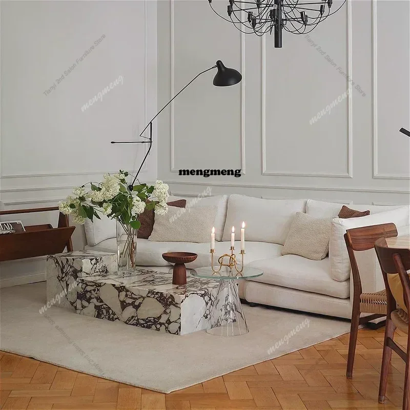 

Современные мраморные журнальные столики Итальянский минимализм Центр гостиной Журнальные столики Диван Боковая столовая Мебель для дома Couchtisch