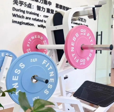 Barbell Hip Suit Commercial Fitness Equipment Weight-lifting Color Can Drop Large Hole All Rubber Dumbbells.