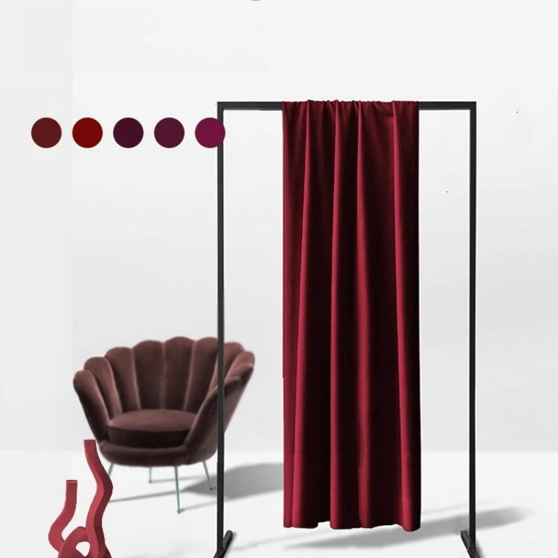 European Luxury Swan Burgundy Curtains for Living Dining Room Bedroom Window Velvet Blackout Custom Size Fashion Elegant