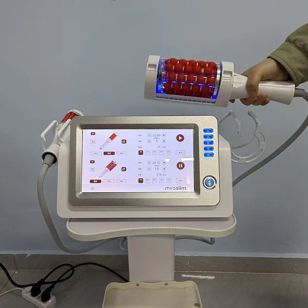 

Myolim Массаж для похудения от целлюлита, лечение лица, 360-градусная вибрационная терапия, машина для удаления жира с внутренним шариковым роликом