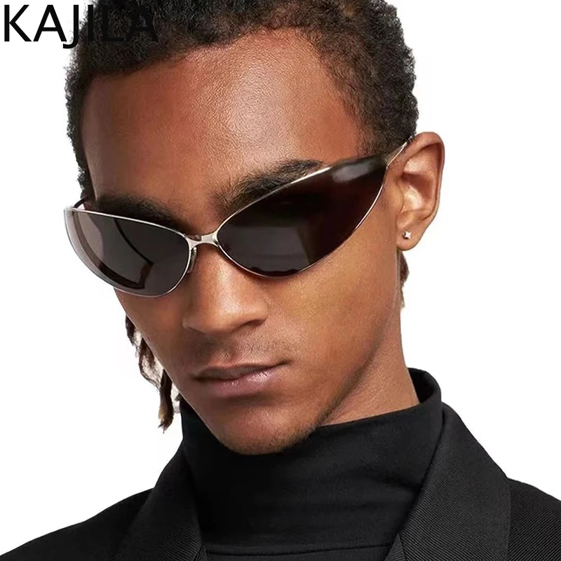 Polarized Cat Eye Sunglasses Women Men 2025 Luxury Brand Designer Retro Small Metal Frame Sun Glasses For Ladies Popular Eyewear