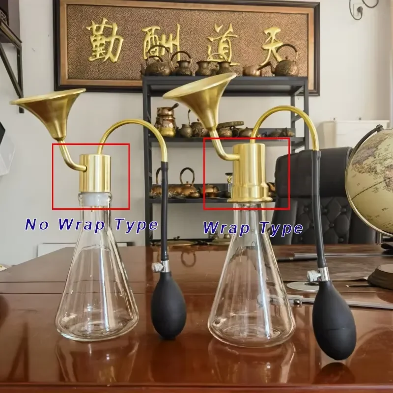 for YANDER Red Copper Aroma Diffuser Brass Perfume Display Stand Spa Scent Release Vessel for Wine Tea Fragrance Bottle