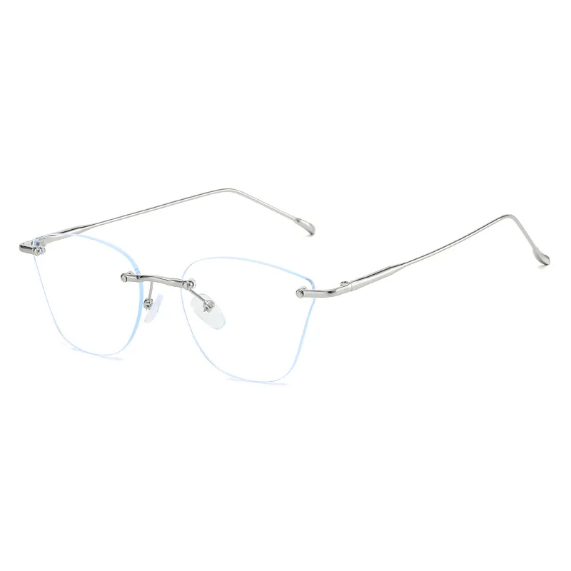 Frameless Bevel-cut Myopia Glasses Fashionable Ultra-lightweight and Comfortable Multi-functional Anti-blue Light Eyeglasses