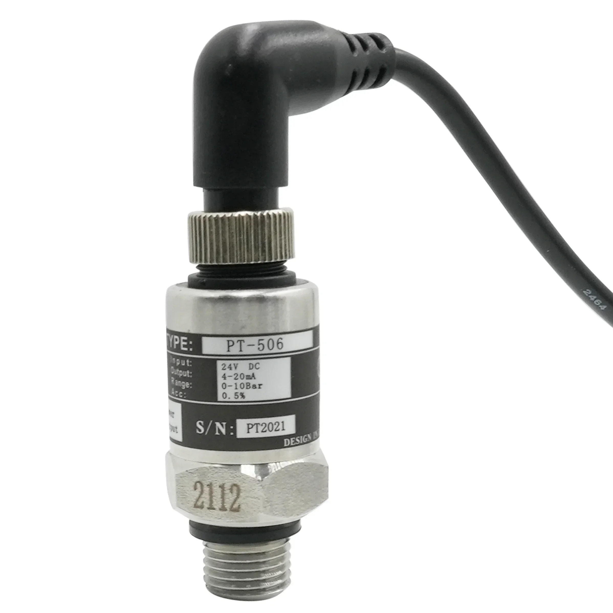 Pressure Transducer Cable Pressure Transmitter Water Gas Hydraulic Sensor 0-1Mpa 0-1.6Mpa 0-2.5Mpa 4-20mA DC24V G1/4 IP68