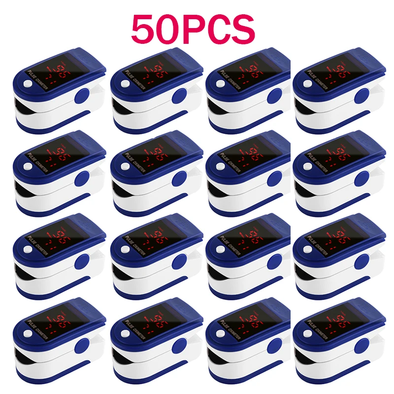 

50pcs Wholesale! Oximetro Fingertip Pulse Oximeter Display Blood Oxygen Sensor Measurement Meter for Home Medical Tonometer