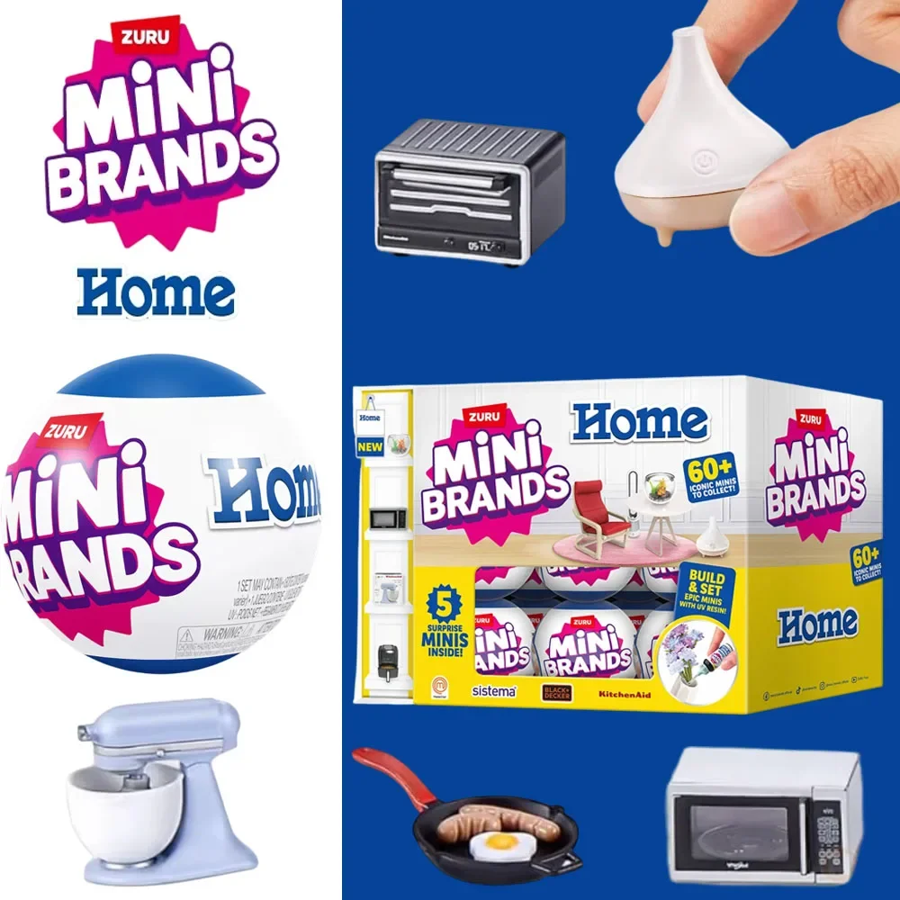 ZURU Mini Brands Home Series 60+ Styles Miniature Furniture Kitchen Appliances Mystery Capsule Collectible Mini Home Toy