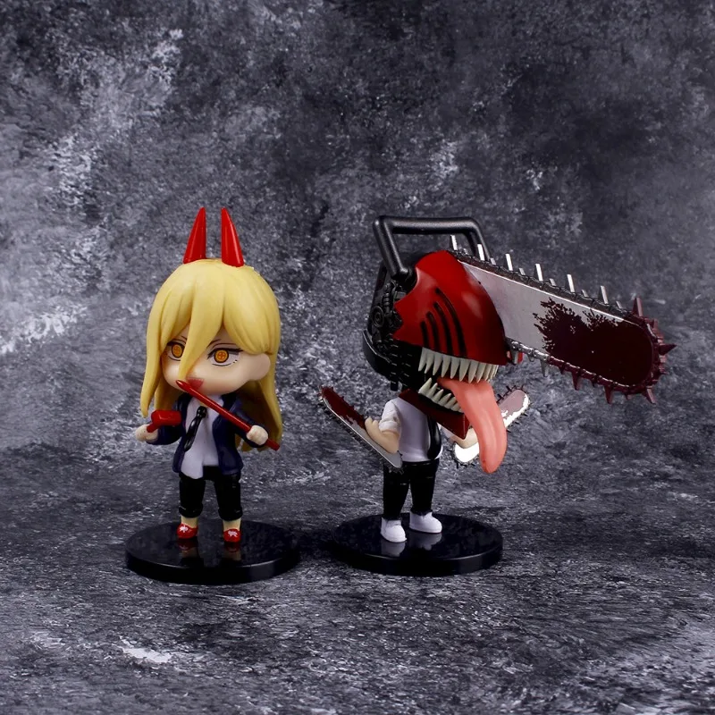 6 قطعة رجل المنشار Denji قوة نموذج لجسم أنيمي Pochita عمل تمثال لعبة فيلم الكرتون الحلي تمثال دمية لمحبي هدية #4