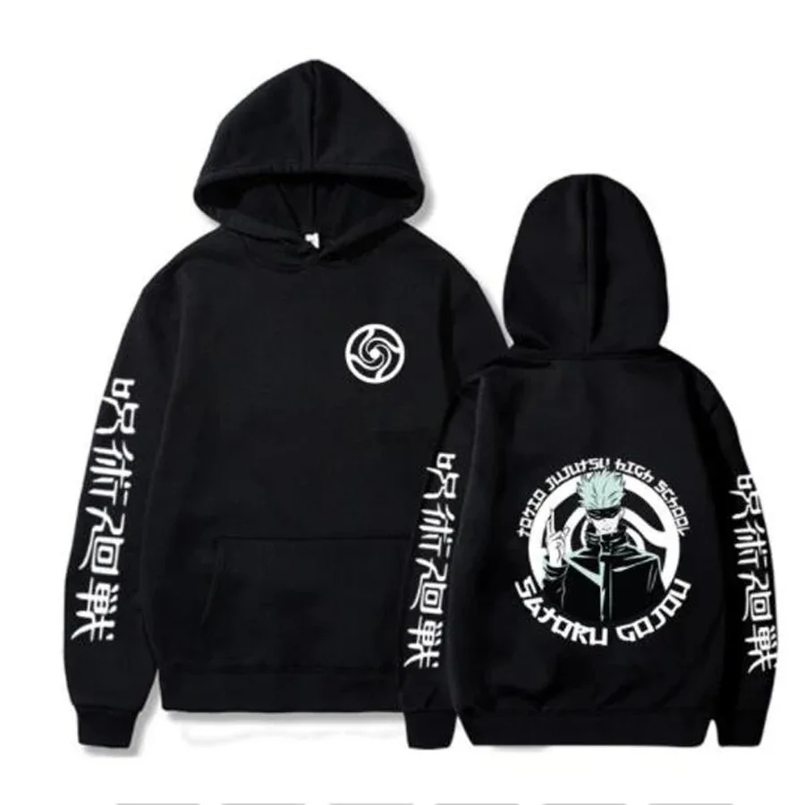 Anime jujutsu kaisen itatori yuji fushiguro megumi gojo satoru funny hoodie hip hop graphic hoodie poleron hombre streetwear