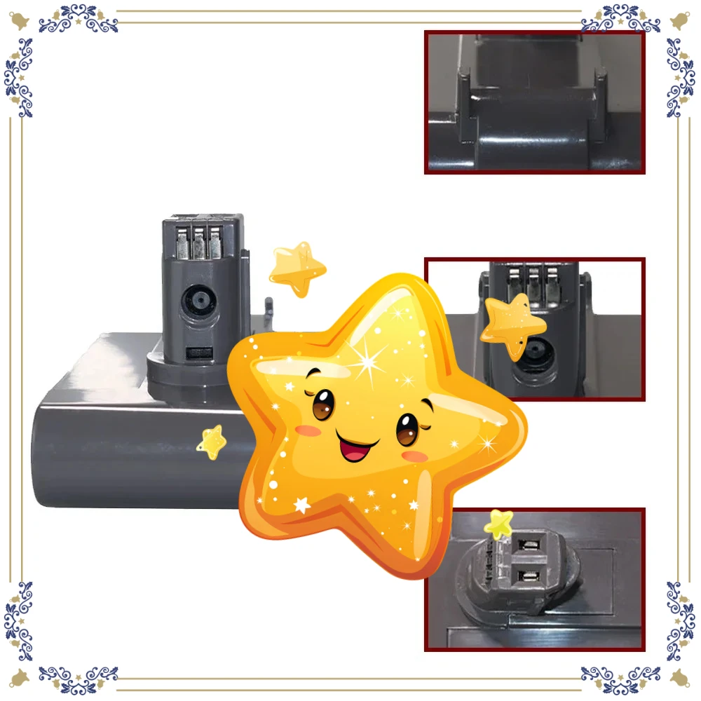 

New 22.2V 6000mAh Li-ion Vacuum Battery (Type A only) forDyson DC35, DC45 DC31, DC34, DC44, DC31 Animal DC35 Animal & 6Ah