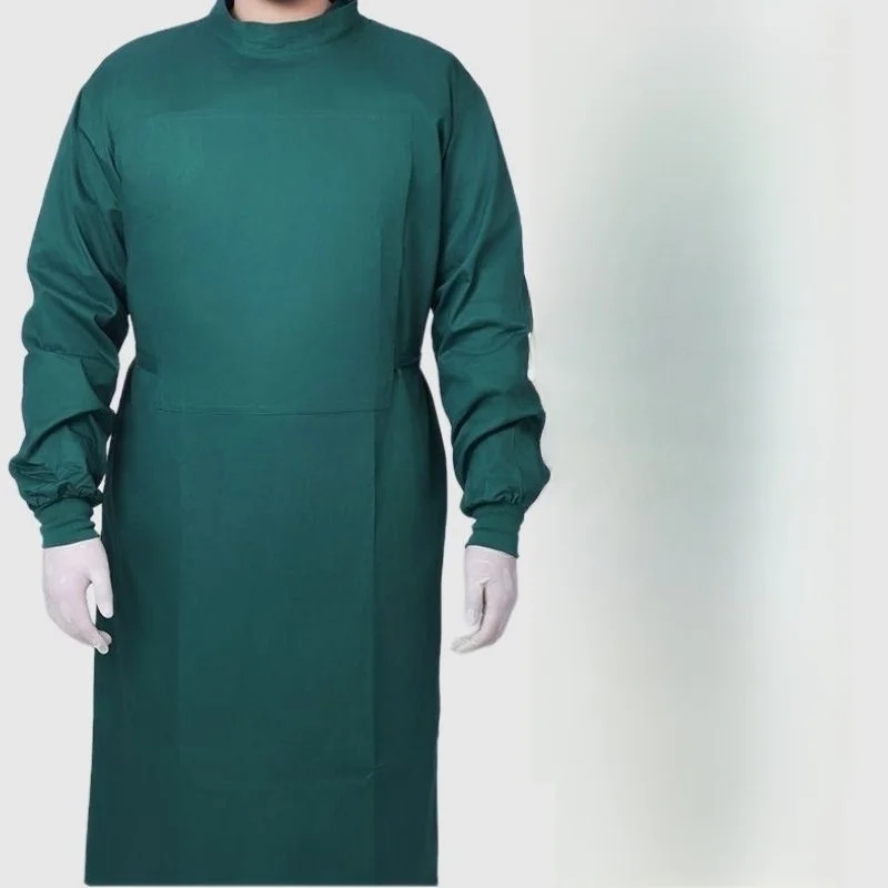 Pure Cotton Surgical Gown Dental Implant Doctor Workwear Green Scrub Suit Medical Use Only Oral Health Care Professional