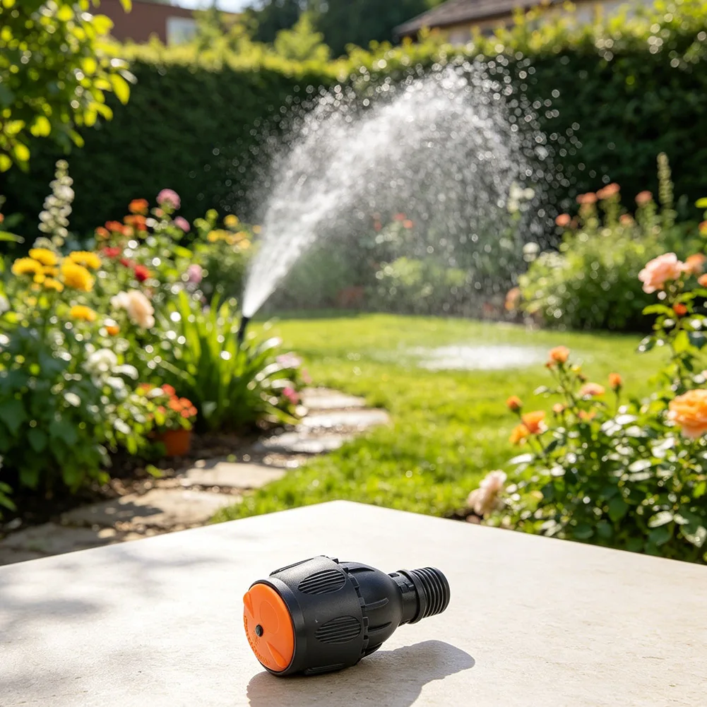 2 Pcs Garden Rotary Sprinkler 360 Degree Rotating Irrigation Nozzle with 1/2 Inch Male Thread Flow Rate 550 L H