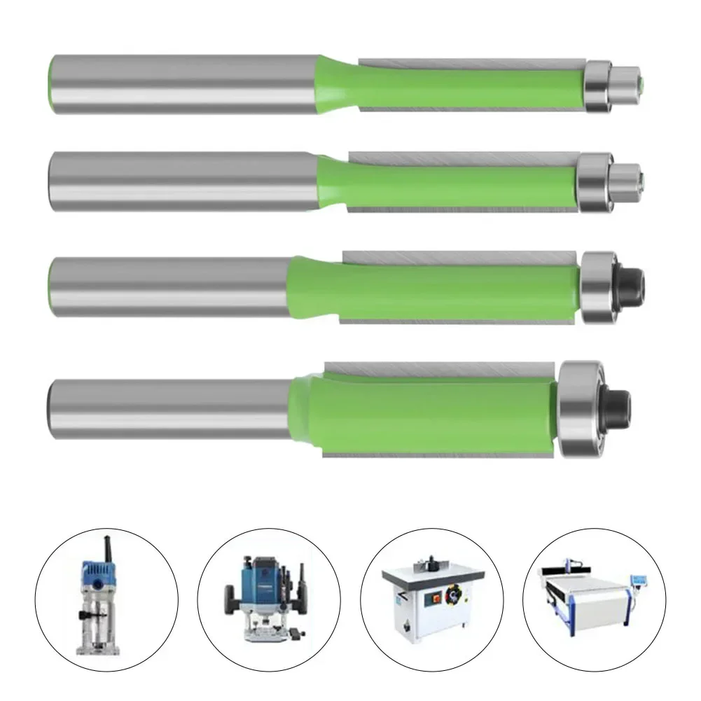 1pc 8mm Shank Flush Bit Flush Trim Router Bit With Bearing For Woodworking Milling Cutter 1/4\'\' 3/8\'\' 5/16\'\' 1/2\'\'