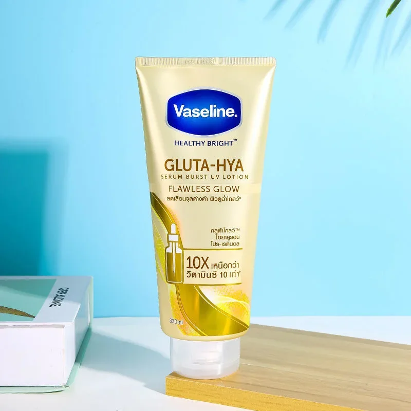 Vaseline Gluta - Hya Dewy Radiance & Flawless Glow Serum Burst UV Face Body Lotion 300ml