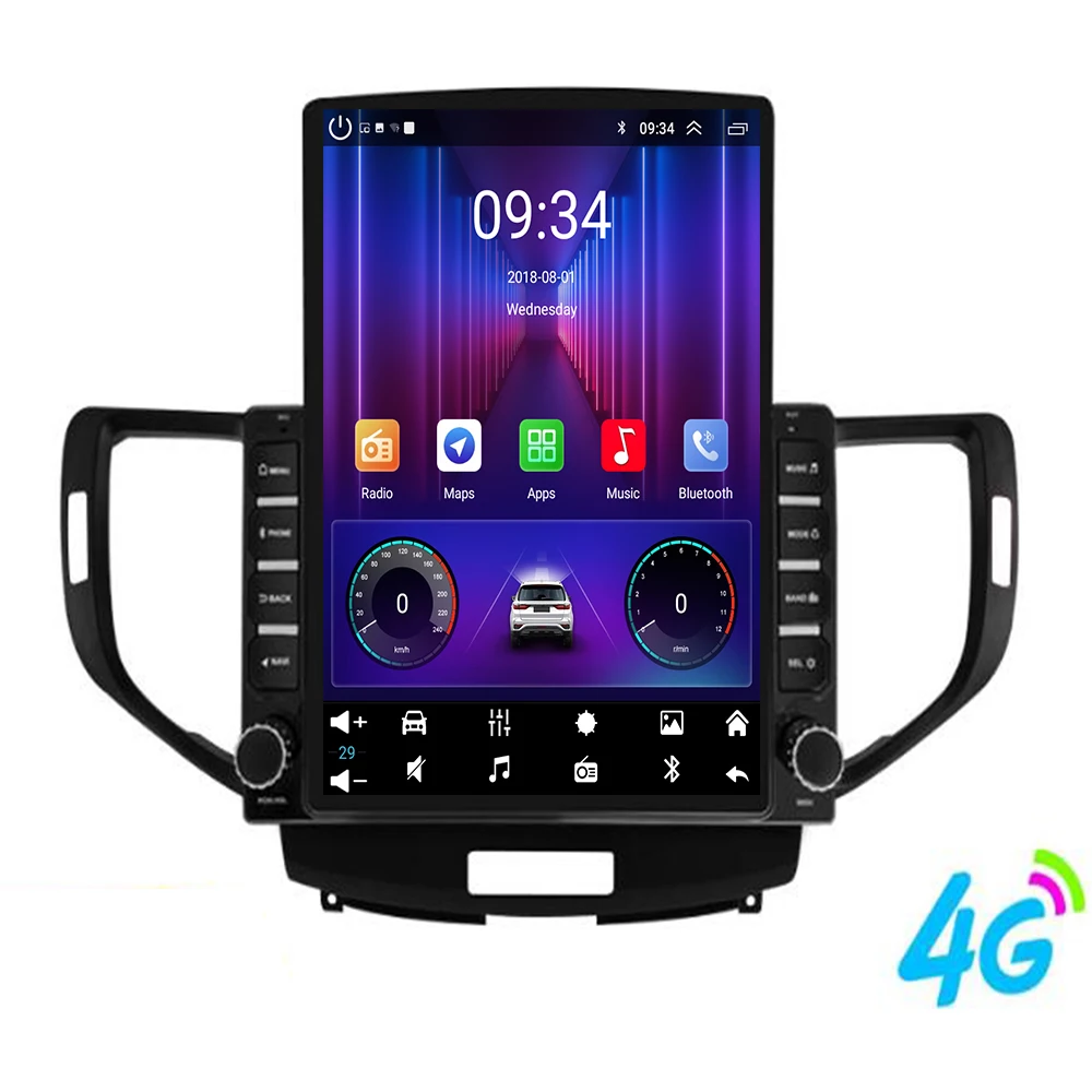 

Для Honda Accord 8 2008-2011 2012 Carplay Auto 4G + WIFI GPS Автомобильный радиоприемник Навигация Мультимедийный видеоплеер Стерео BT Android 14