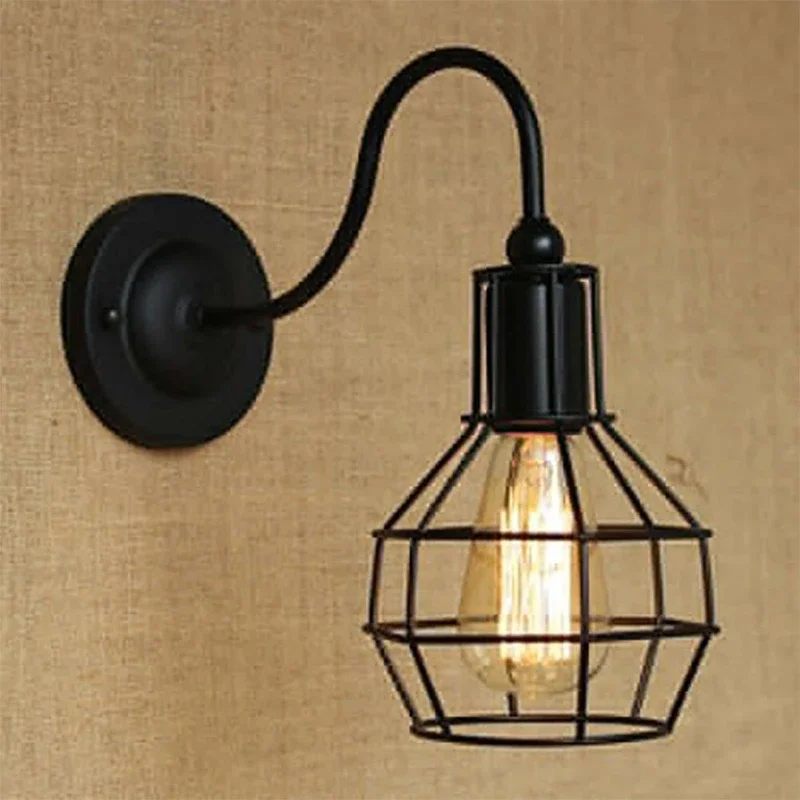 

Vintage Industrial Style Wall Lamp Shop Interior Bedroom Bathroom Balcony Bar Aisle Lights Living Room Decoration Light Fixture