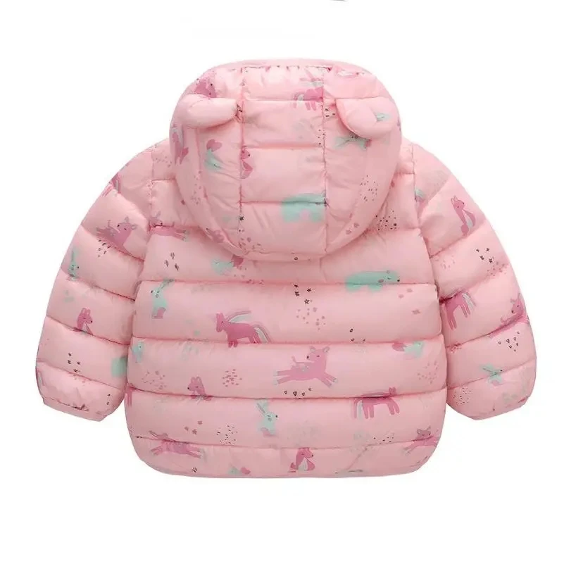 2025, Kinder-Herbst-Winter-Daunen-Baumwolljacke, Cartoon-Licht-Reißverschluss, Kapuze, Baumwolljacke, Jungen und Mädchen, warmer Mantel, Kleinkinder, 0–5 Jahre – Detail 12