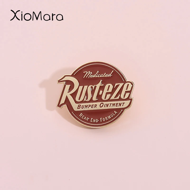 Rust.Eze-pomada para parachoques, alfileres esmaltados de fórmula trasera, broches divertidos de carreras de coches, insignias de solapa, regalo de joyería para chico y amigo