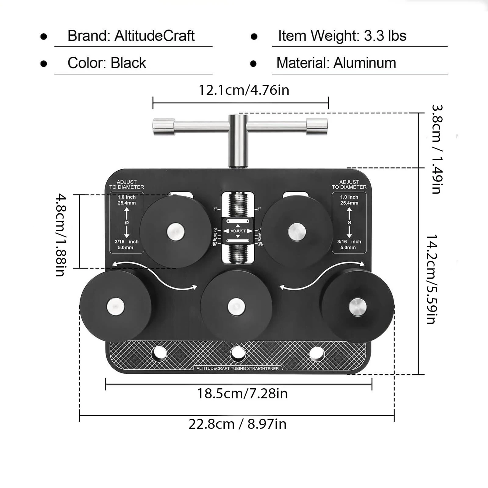أداة استقامة لأنابيب 3/16-1 بوصة خط الوقود مكواة فرد خط الفرامل أنابيب مستقيم خط الفرامل الوقود #2