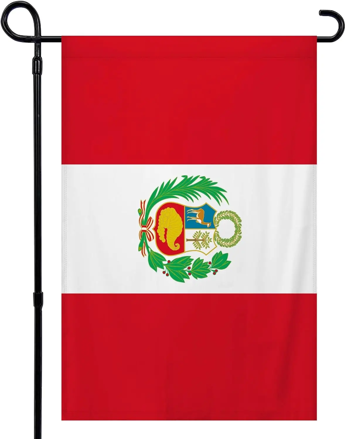 Peru Garden Flag 12 x 18 Inches Double Sided Vivid Color Small Peruvian Yard Flags for Party Bar Garden Indoor and Outdoor D zzo