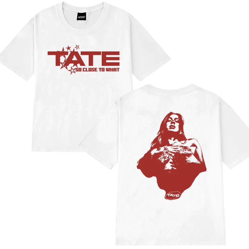 

High Quality Tate McRae 2025 Concert Double Sided print T shirt Men Women Fashion Casual short sleeve T-shirts Unisex Cotton Top