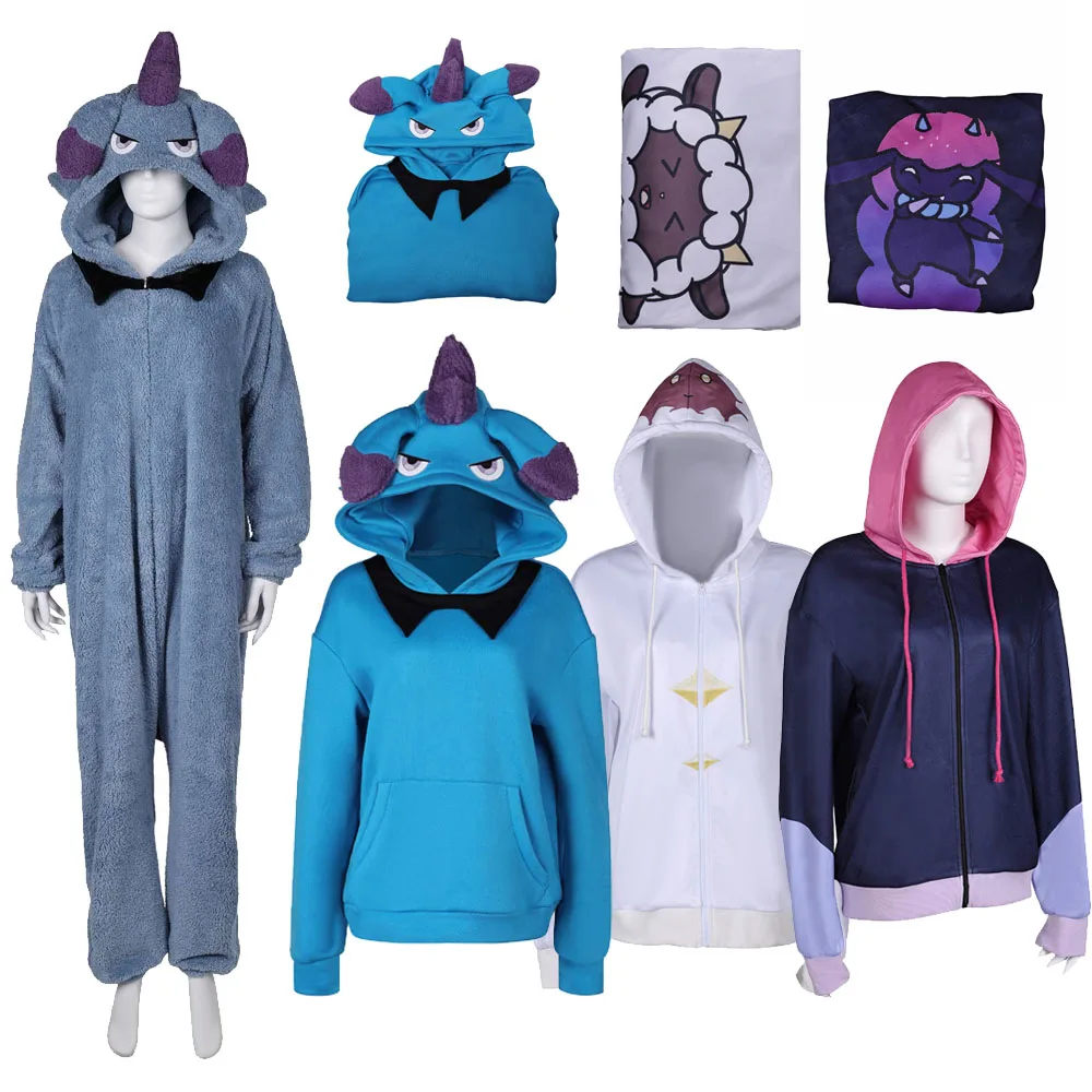 Sweat à capuche imprimé 3D pour hommes et femmes, veste Lamball Cos, costume Cosplay Palworld, sweats à capuche pyjama, pull, streetwear