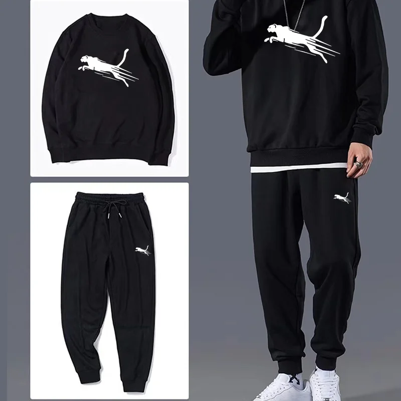 

New Men's Fashion Casual Sportswear Outdoor Fitness Jogging Hooded Suit Sports Luxury Cool + Pants Suit Clothing New Style