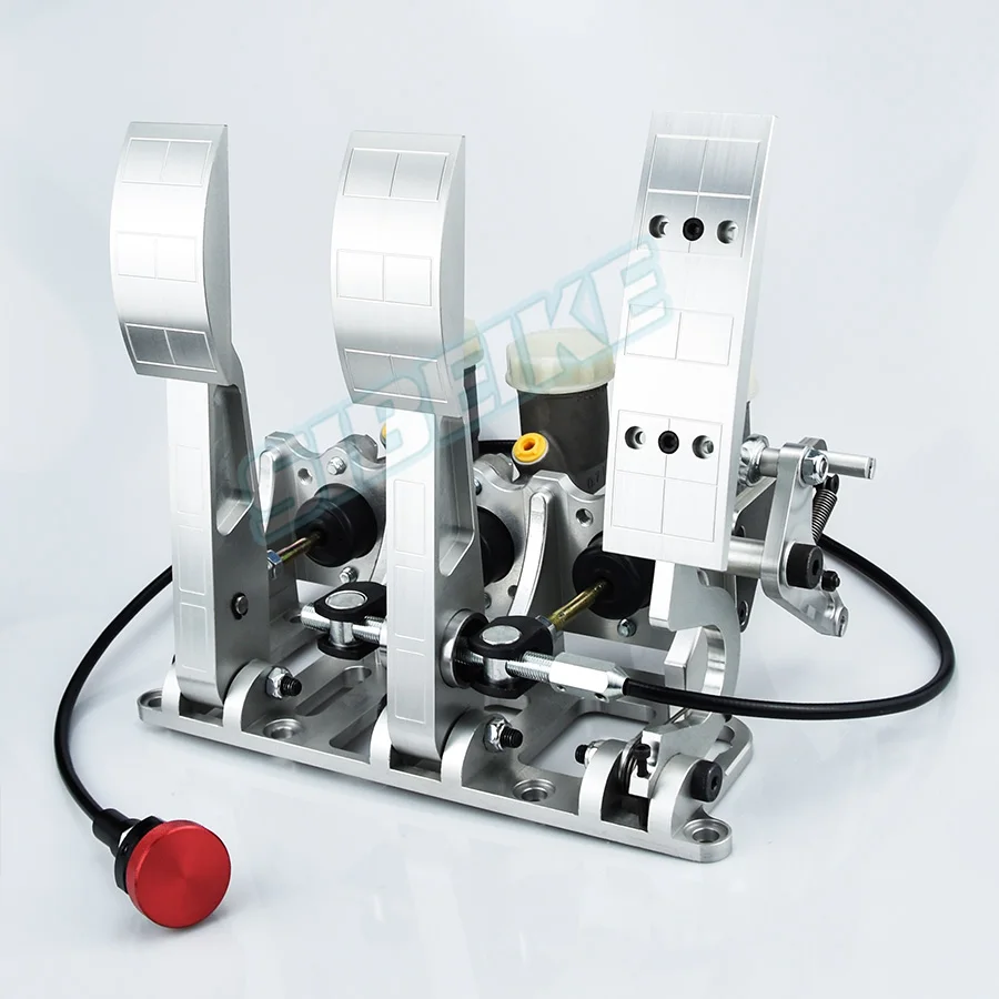 

Прямая продажа с фабрики, коробка для педали тормоза для гоночных автомобилей, серебряная Универсальная коробка для педали тормоза для гоночных автомобилей