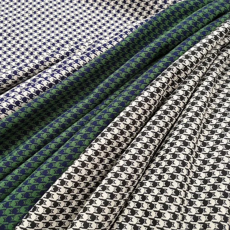 

Тысяча птиц в клетку, окрашенная пряжа, жаккардовая ткань, осенне-зимний костюм, платье, костюм, плащ, сумка «сделай сам», модный дизайн, ткань на метр