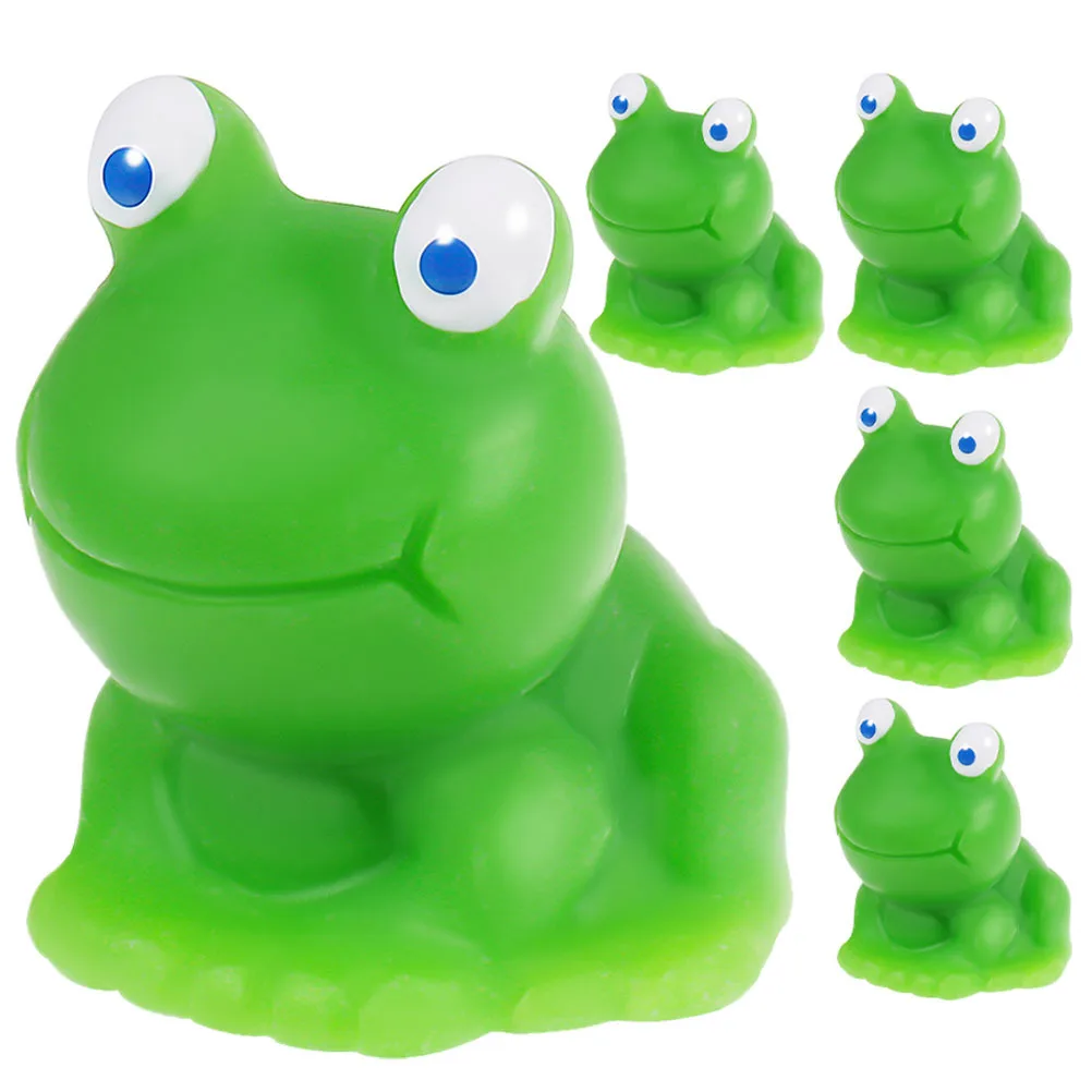 

5Pcs Miniature Resin Frog Sculptures Compact Landscape Decoration Small Garden Frog Ornaments Desktop Animal Decor Micro