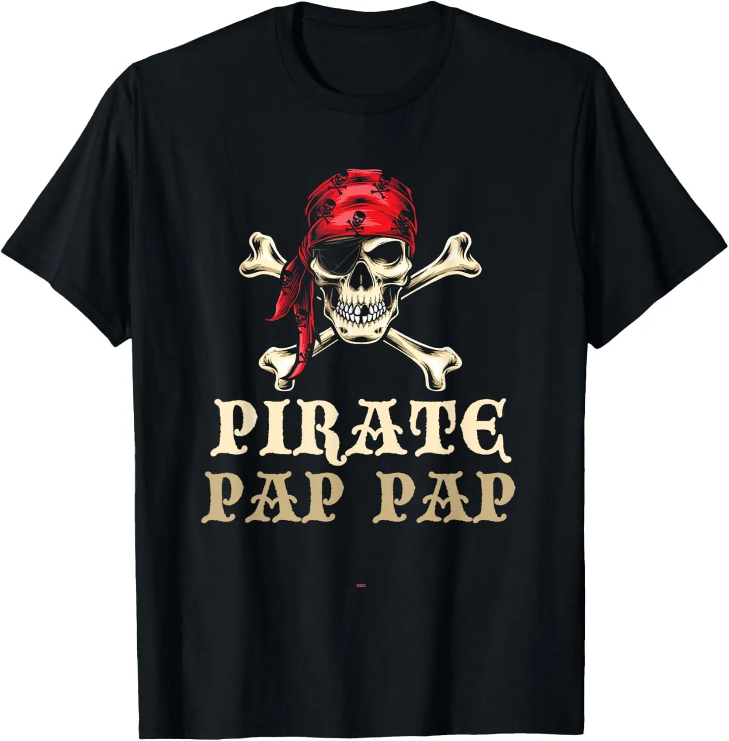 Pirate Pap-Pap Skull Halloween Funny Family Costume PapPap T-Shirt