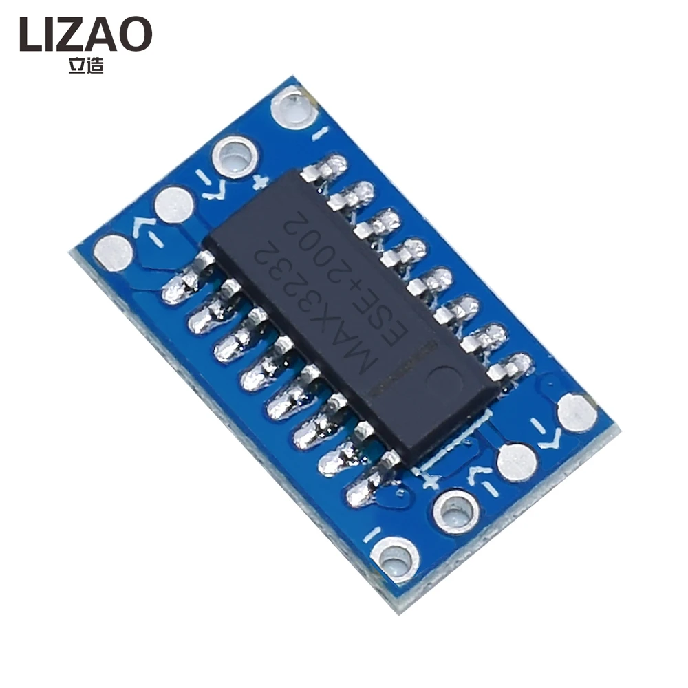 10PCS Mini RS232 to TTL Level Conversion Module, MAX3232 Serial Converter Board for MCU Communication Projects