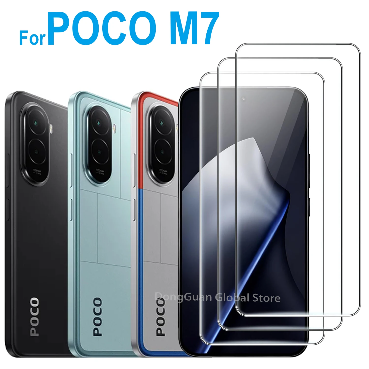 

1/2/3/4Pcs For Xiaomi POCO M7 Tempered Glass Screen Protector Glass