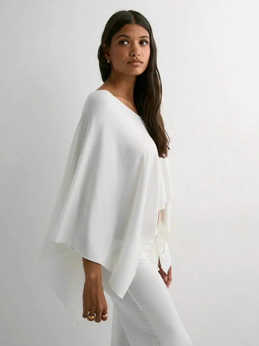 T-shirt da donna asimmetrica in puro colore oulder Bared Top Autunno Inverno Sexy Sle Fly Sve Tessuto in poliestere Top corto