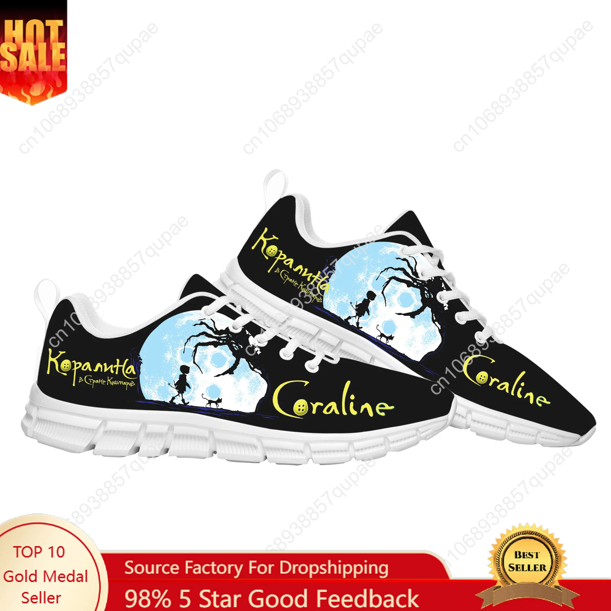 

Coralines Cartoon Movies Sports Shoes Mens Womens Retro fun Children Sneakers Fashion Casual Hiking Sneaker Custom Built Shoes