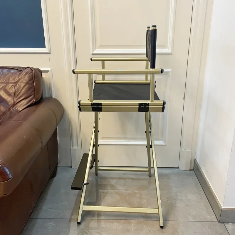 كرسي مدير فنان مكياج بإطار من الألومنيوم عالي، أثاث خارجي قابل للطي، كرسي مكياج خفيف الوزن ومحمول قابل للطي #3