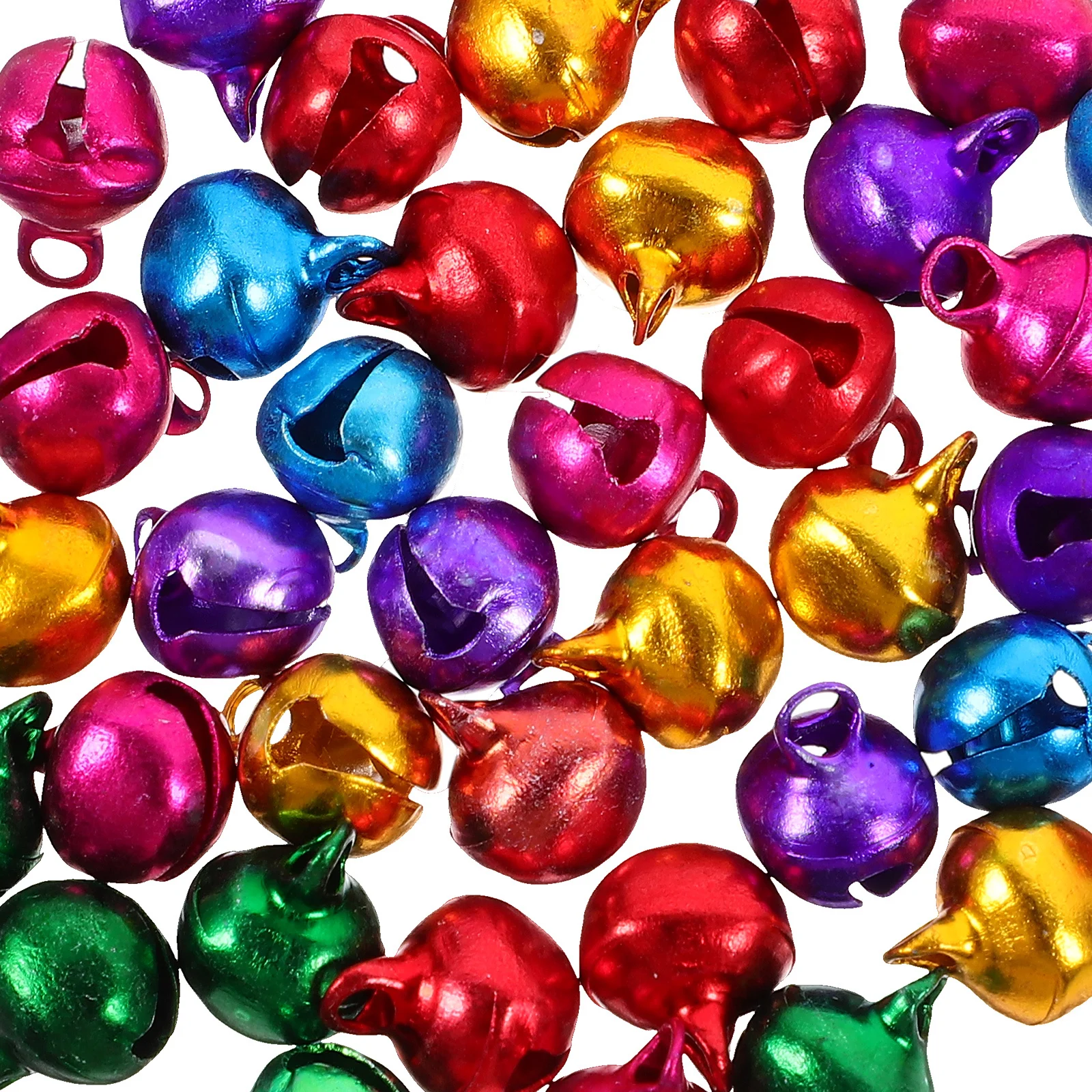 

100Pcs Colorful Jingle Bells Loose Beads Small DIY Craft Accessories Christmas Decoration Xmas Tree Pendant Party Decoration